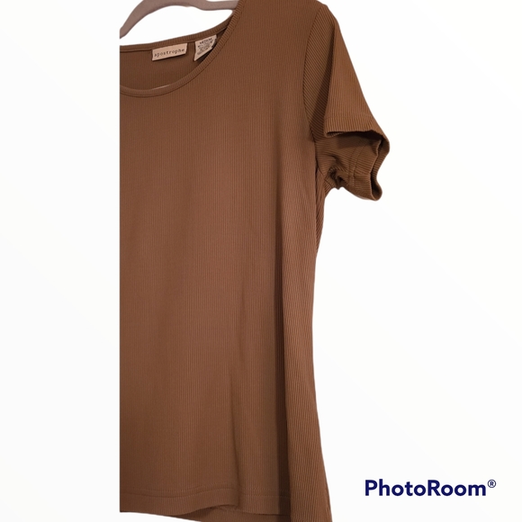 apostrophe  Woman's short sleeve ribbed top size M - Picture 3 of 5